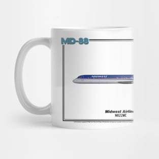 McDonnell Douglas MD-88 - Midwest Airlines (Art Print) Mug